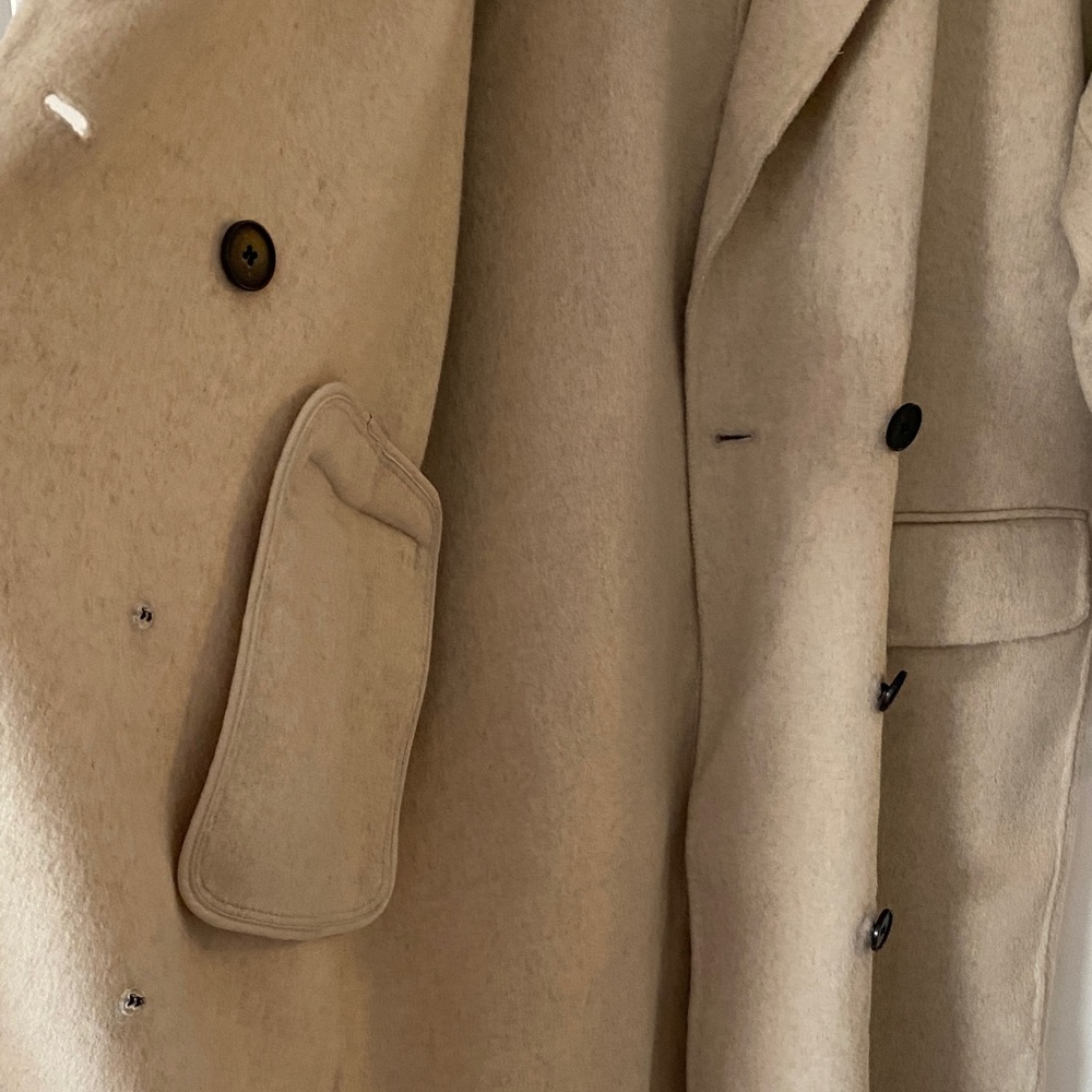 Free People Adore You Oversize Wool Sand Long Coat Sz S NWT - Picture 11 of 16